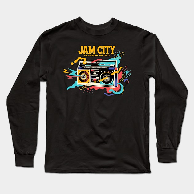 Jam City Classical Curves Long Sleeve T-Shirt by silvia_art